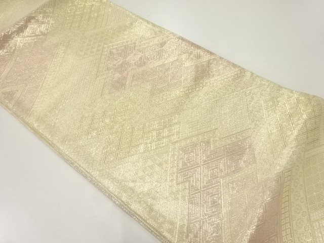 佐賀錦花菱模様織出し全通袋帯